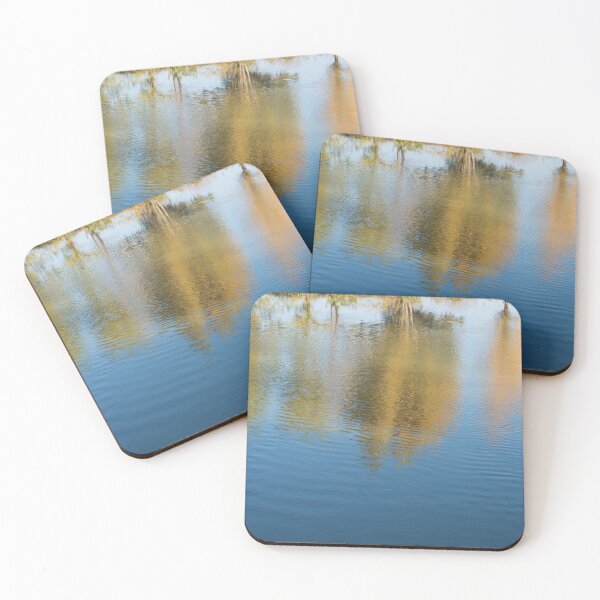 Item preview, Golden Autumn Trees Reflecting on Calmly Flowing Water designed and sold by Georgia Mizuleva.