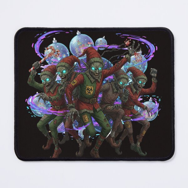 Item preview, Cyber-Zombie Elf-Bots Yuletide Glitch Rave designed and sold by Thaivi Design.