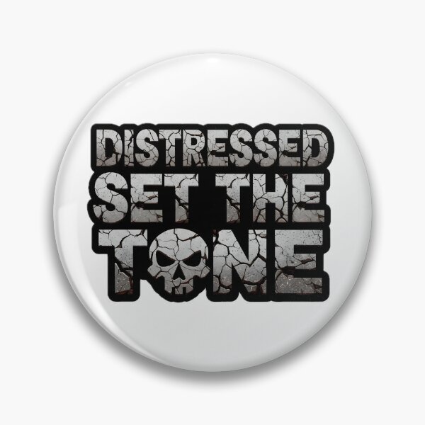 Item preview, Distressed Set The Tone Stone Texture Text with Skull designed and sold by homydesign.