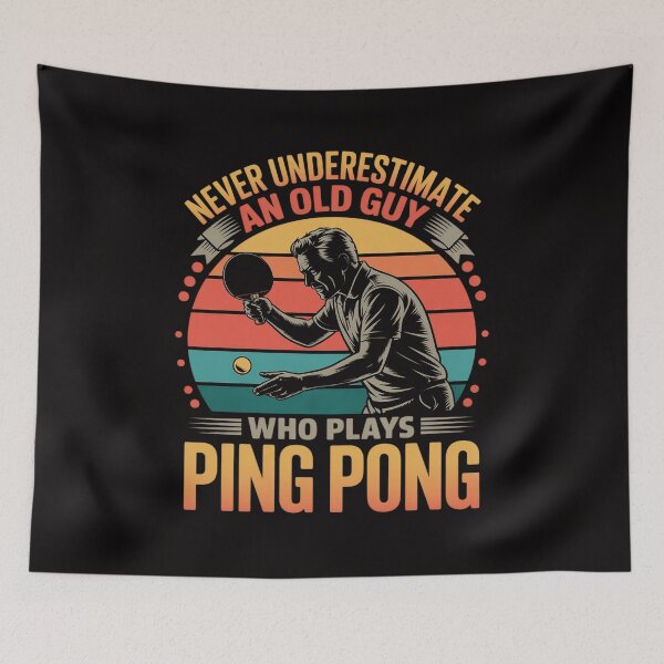 Item preview, Never Underestimate an Old Guy Who Plays Ping Pong designed and sold by banbopbii.