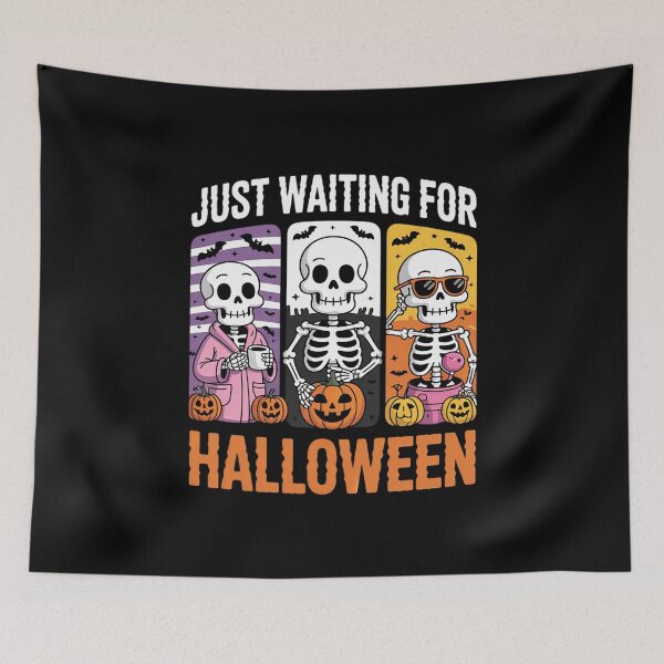 Item preview, Just Waiting For Halloween Spooky Skeleton Jack O Lantern  designed and sold by MarkLeedsArt.