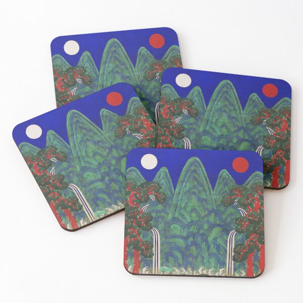 Item preview, Korean Sun and Moon Wall Art – Joseon Dynasty Minhwa Painting designed and sold by allpalgo.