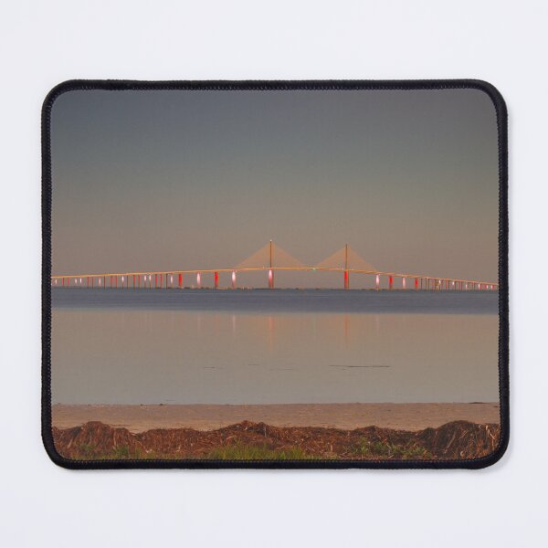 Item preview, Sunshine Skyway Bridge spanning Tampa Bay, Florida, the colorful lights at Christmas Time 2025 designed and sold by EyezWatchin.