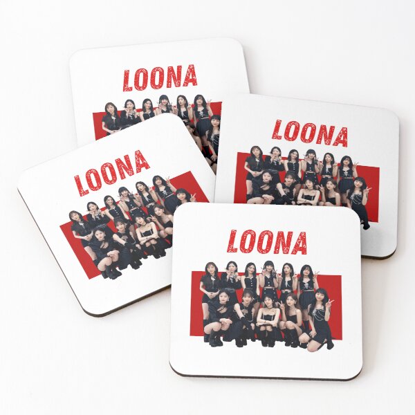 Item preview, Bold Red Background Loona Kpop Portrait designed and sold by SeeriaThom.
