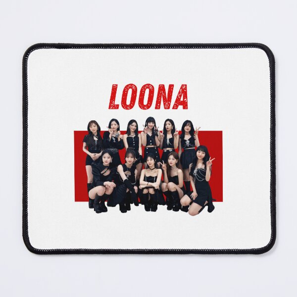 Item preview, Bold Red Background Loona Kpop Portrait designed and sold by SeeriaThom.