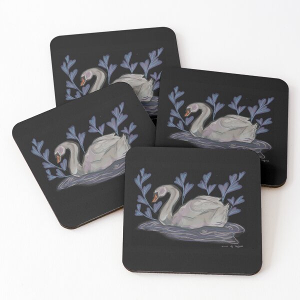 Item preview, Swan on Dark Background designed and sold by arrowofthyme.