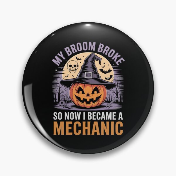 Item preview, My Broom Broke I Became A Mechanic Halloween  designed and sold by DigitaldeligArt.