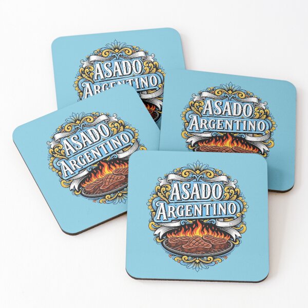 Item preview, Asado Argentino Grilled Steak Decorative Fileteado Art designed and sold by KiwiRider.