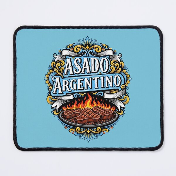 Item preview, Asado Argentino Grilled Steak Decorative Fileteado Art designed and sold by KiwiRider.