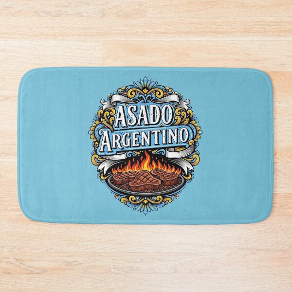 Item preview, Asado Argentino Grilled Steak Decorative Fileteado Art designed and sold by KiwiRider.