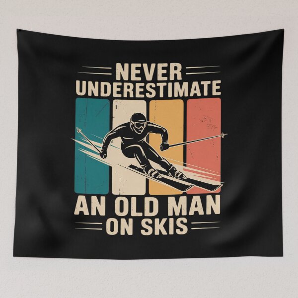 Item preview, Skiing Never Underestimate An Old Man On Skis designed and sold by Morphologiona.