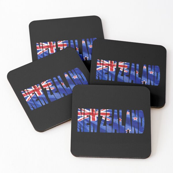 Item preview, NEW ZEALAND - Flag Flying in Wind cut to Letters Souvenir Sticker Shirt designed and sold by Adam Gormley.