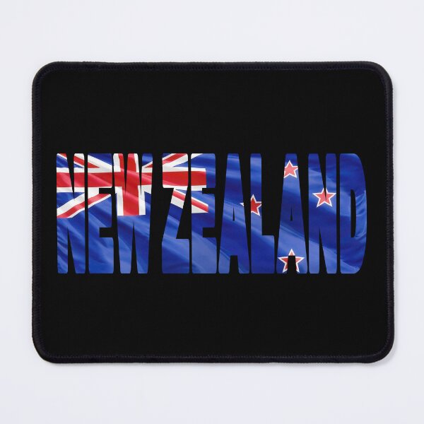 Item preview, NEW ZEALAND - Flag Flying in Wind cut to Letters Souvenir Sticker Shirt designed and sold by Adam Gormley.