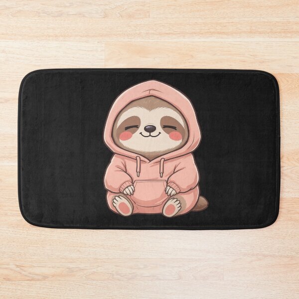 Item preview, Chill Kawaii Sloth in Hoodie | Funny Lazy Chibi Sloth Cartoon designed and sold by ColorSplash123.