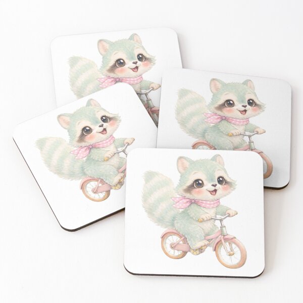 Item preview, Whimsical Pastel Fox on Bicycle – Kawaii Storybook Animal Art designed and sold by SirensSageStone.