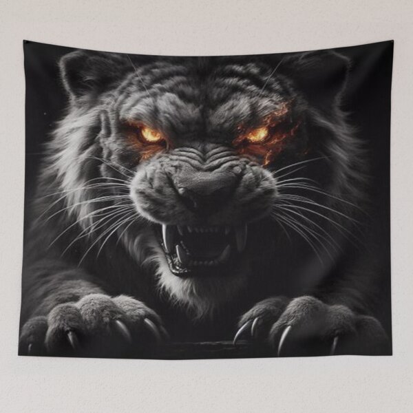 Item preview, Smilodon Saber-Tooth Tiger Fantasy Wildlife Art designed and sold by FaresTes.