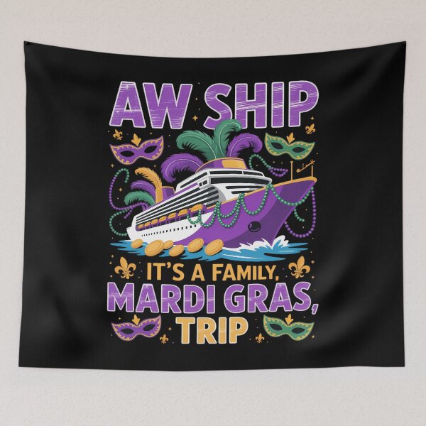 Item preview, Aw Ship It's A MardiGras Cruise Trip Matching Family designed and sold by Morphologiona.