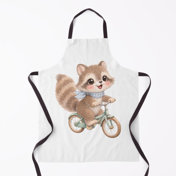 Item preview, Whimsical Raccoon Riding a Bicycle – Cute Cottagecore Woodland Illustration designed and sold by SirensSageStone.