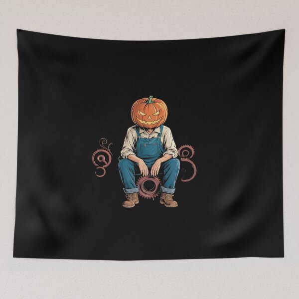 Item preview, Pumpkin Mechanic Halloween Spooky Horror Art Motor  designed and sold by DigitaldeligArt.