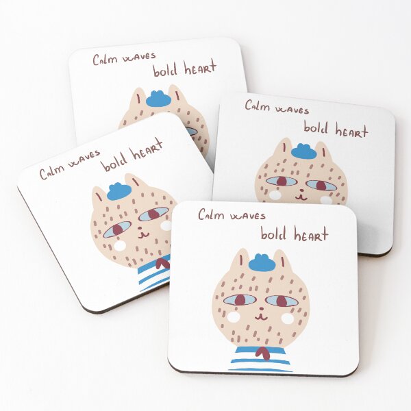 Item preview, Calm Waves Bold Heart Cute Cat Sailor Kawaii designed and sold by Mason-Pride.