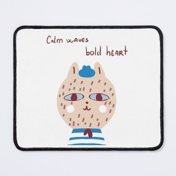 Item preview, Calm Waves Bold Heart Cute Cat Sailor Kawaii designed and sold by Mason-Pride.
