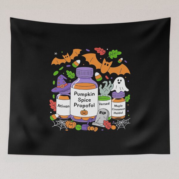 Item preview, Pumpkin Spice Propofol Ativan Versed Haldol Halloween Nurse  designed and sold by MarkLeedsArt.