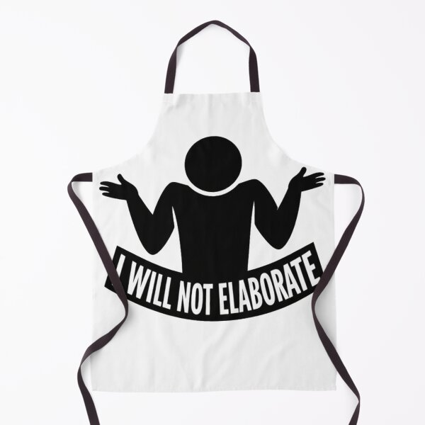 Item preview, I Will Not Elaborate – Minimal Sarcastic Shrug Design designed and sold by NitkiStudio.