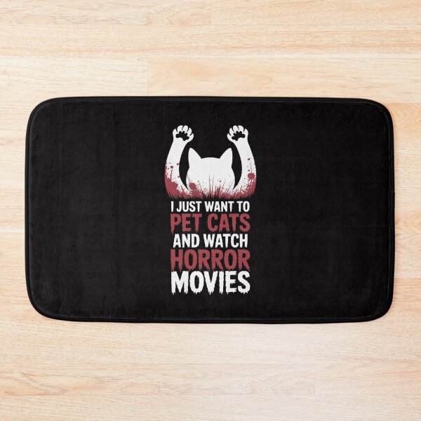 Item preview, I Just Want to Pet Cats and Watch Horror Movies designed and sold by tlallimicrichi.