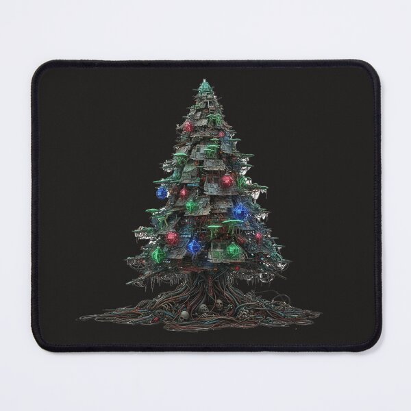 Item preview, Cyber-Zombie Circuit Tree Dystopian Yuletide Rave designed and sold by Thaivi Design.