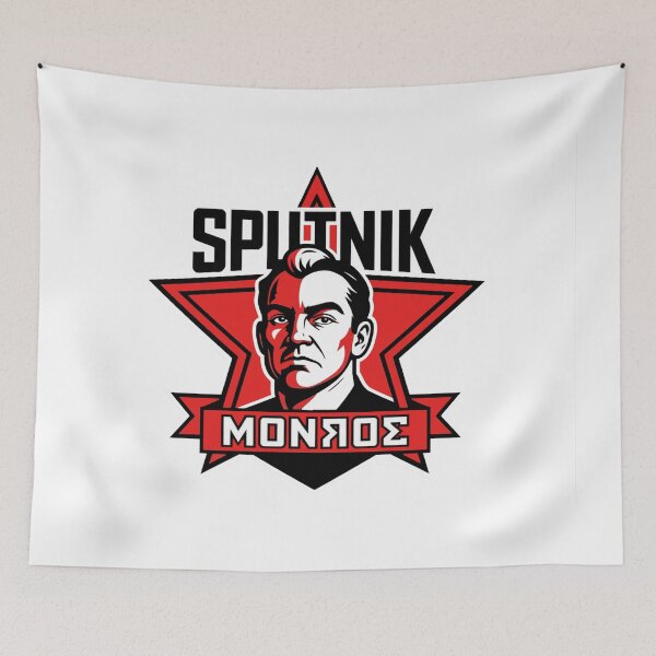 Item preview, Sputnik Monroe Retro Wrestling Legend T-Shirt – Iconic Propaganda-Style Design designed and sold by The Irish Whip.