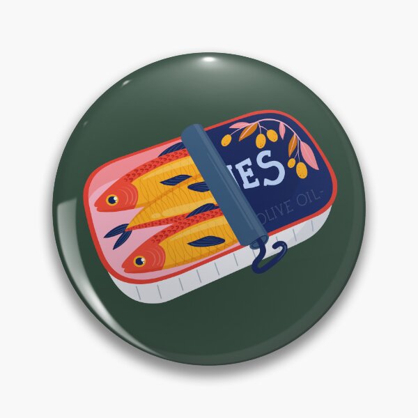 Item preview, cute colorful sardine tin designed and sold by Spitfire July Doodles.