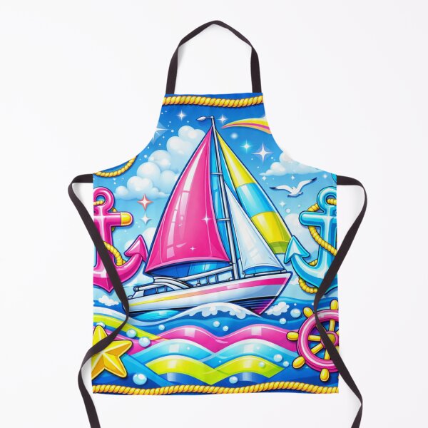 Item preview, Y2K Nautical Revival - Retro 2000s Sailing Boat Aesthetic Pastel Neon T-Shirt designed and sold by goodcrystals.