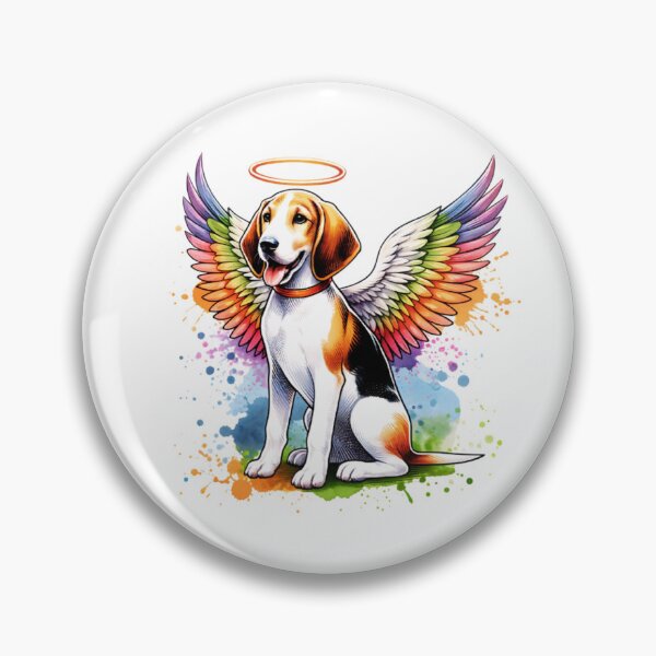 Artikelvorschau, Aquarell Englischer Foxhound Engel entworfen und verkauft von TheAnimalZ00.