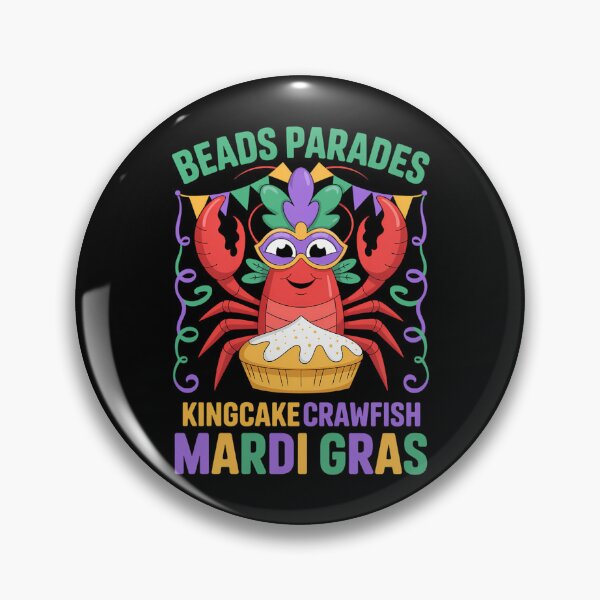 Item preview, Beads Parades Kingcake Crawfish Mardi Gras designed and sold by Morphologiona.