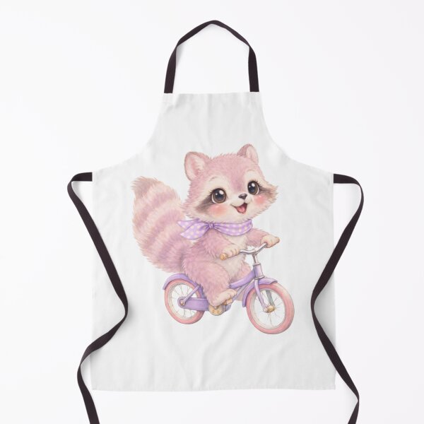 Item preview, Pastel Raccoon on a Bicycle – Cute Babycore Woodland Illustration designed and sold by SirensSageStone.
