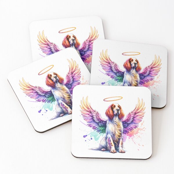 Item preview, Watercolor English Setter Angel designed and sold by TheAnimalZ00.