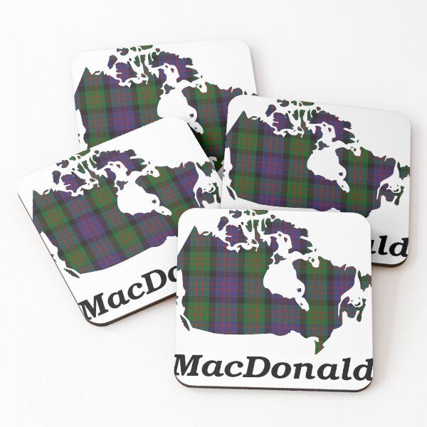 Item preview, MacDonald Clan Tartan on Map of Canada (with name) designed and sold by clantartans.
