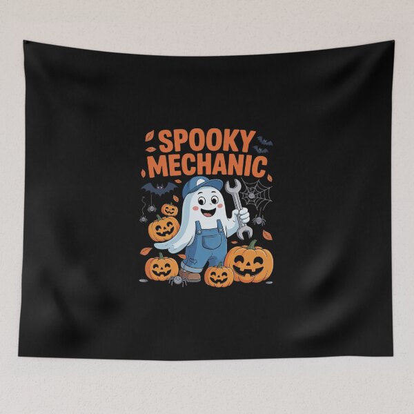 Item preview, Spooky Mechanic Halloween Ghost Wrench Costume Dad Father  designed and sold by DigitaldeligArt.