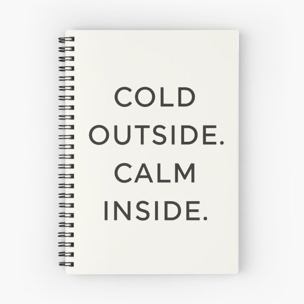 Item preview, Cold Outside Calm Inside – Minimal Winter Quote Art designed and sold by Irene Catchmind.