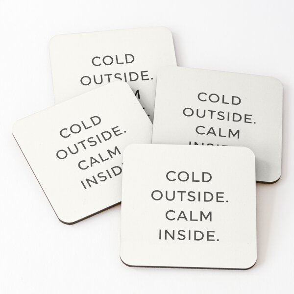 Item preview, Cold Outside Calm Inside – Minimal Winter Quote Art designed and sold by Irene Catchmind.
