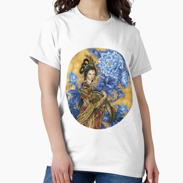 Vista previa del artículo con la obra «Señora con un Archaeoceratops», diseñado y vendido por Himmapaan.