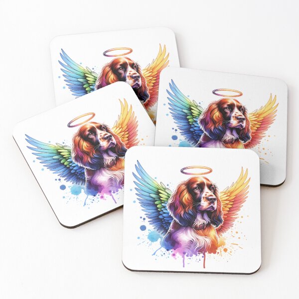 Item preview, Watercolor Field Spaniel Angel designed and sold by TheAnimalZ00.