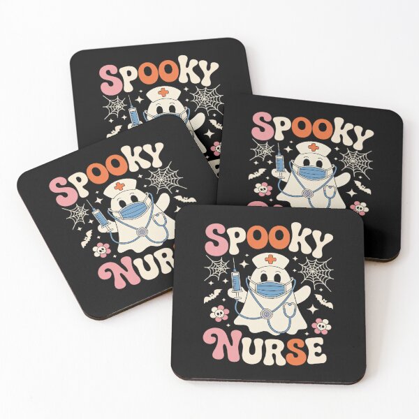 Item preview, Spooky Nurse Ghost Halloween Cute Groovy Nursing Halloween  designed and sold by MarkLeedsArt.