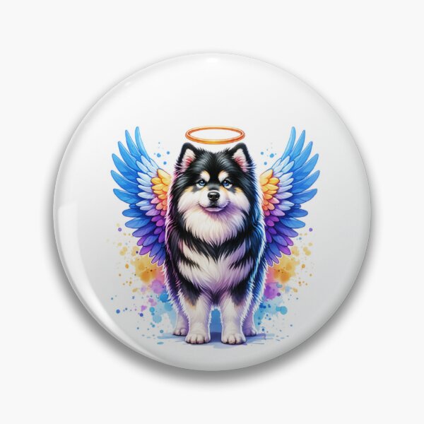 Item preview, Watercolor Finnish Lapphund Angel designed and sold by TheAnimalZ00.