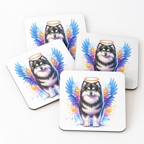 Item preview, Watercolor Finnish Lapphund Angel designed and sold by TheAnimalZ00.