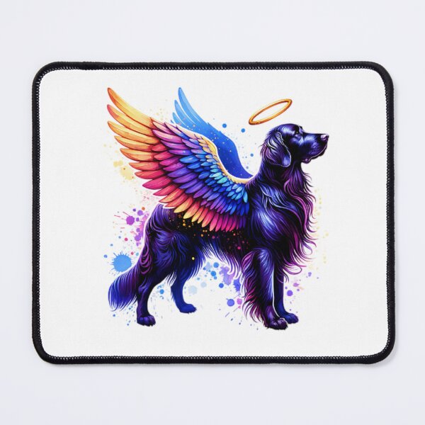 Item preview, Watercolor Flat Coated Retriever Angel designed and sold by TheAnimalZ00.