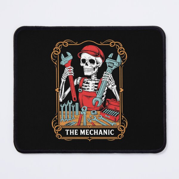 Item preview, The Mechanic Tarot Card Dad Husband Skeleton Mechanic designed and sold by DigitaldeligArt.