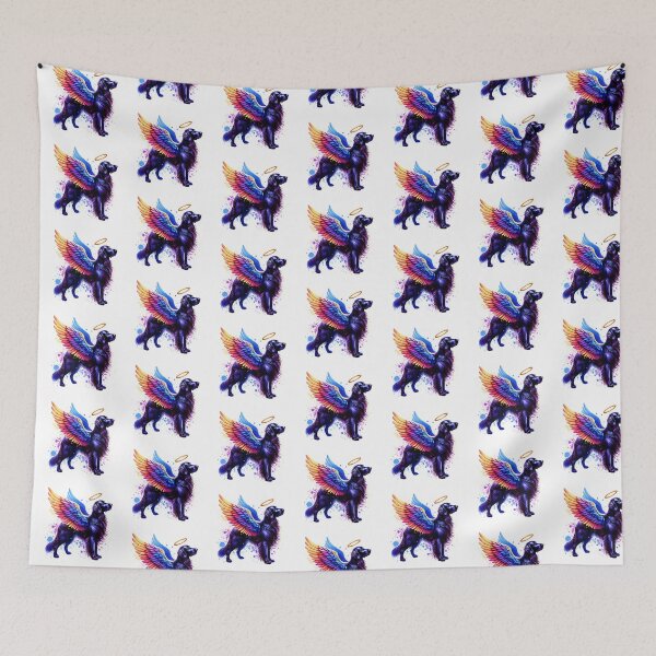 Item preview, Watercolor Flat Coated Retriever Angel designed and sold by TheAnimalZ00.