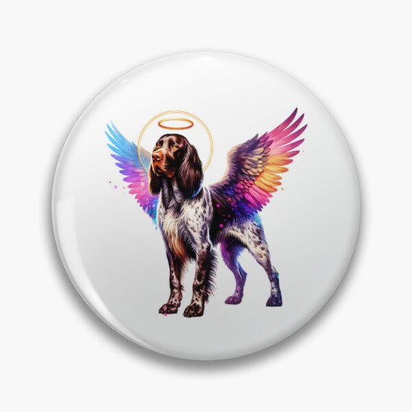 Item preview, Watercolor German Longhaired Pointer Angel designed and sold by TheAnimalZ00.