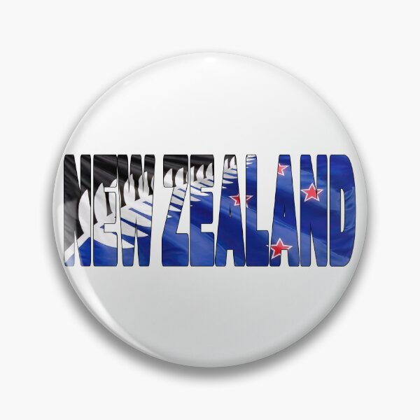 Item preview, NEW ZEALAND - Silver Fern Flag Flying in Wind Souvenir Sticker Shirt designed and sold by Adam Gormley.